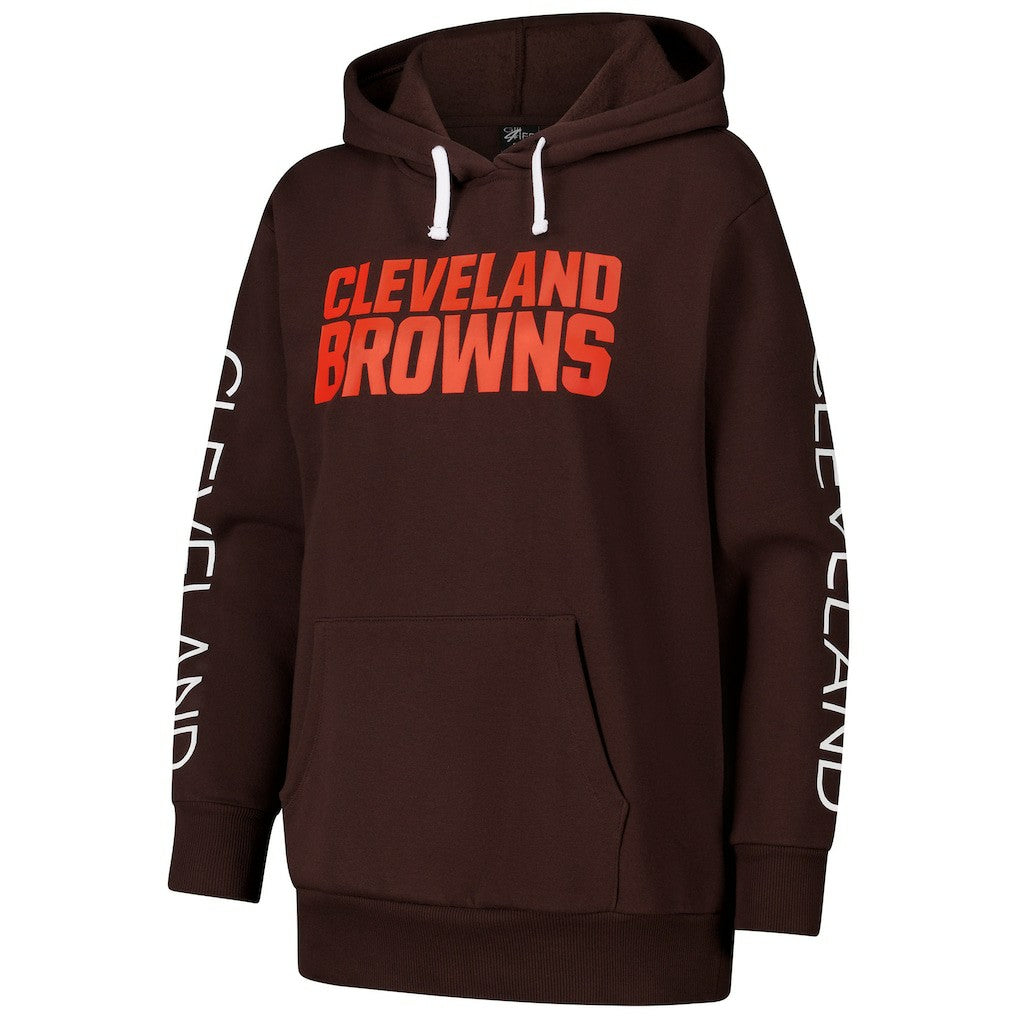 Cleveland Browns G-III 4Her by Carl Banks Women's Extra Inning Pullover Hoodie Brown | NFL