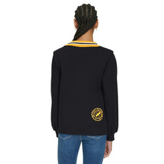 Pittsburgh Steelers Tommy Hilfiger Women's Alice V-Neck Pullover Sweatshirt Black | NFL