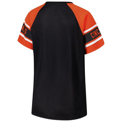 Cincinnati Bengals Starter Women's 1st Rounder Color Block Raglan Top Black | NFL