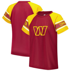Washington Commanders Starter Women's 1st Rounder Color Block Raglan Top Burgundy | NFL