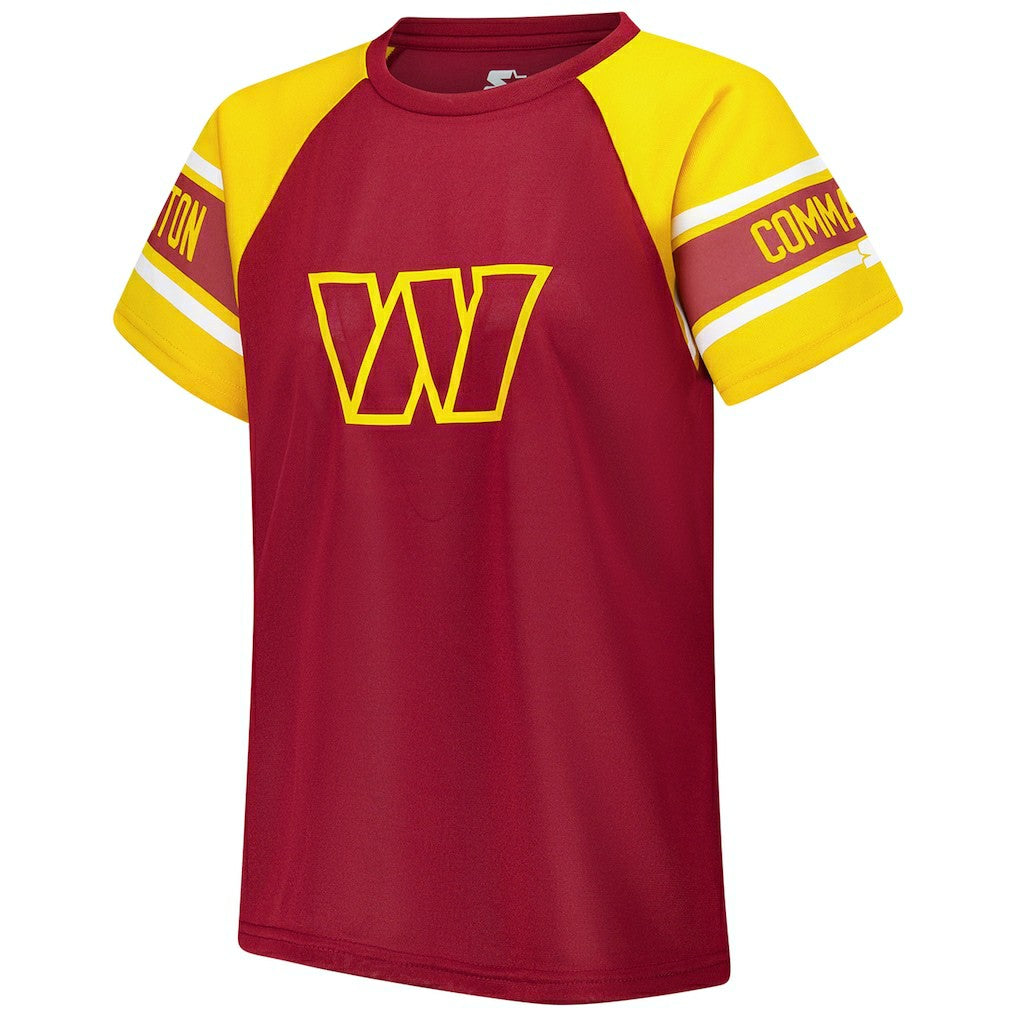 Washington Commanders Starter Women's 1st Rounder Color Block Raglan Top Burgundy | NFL