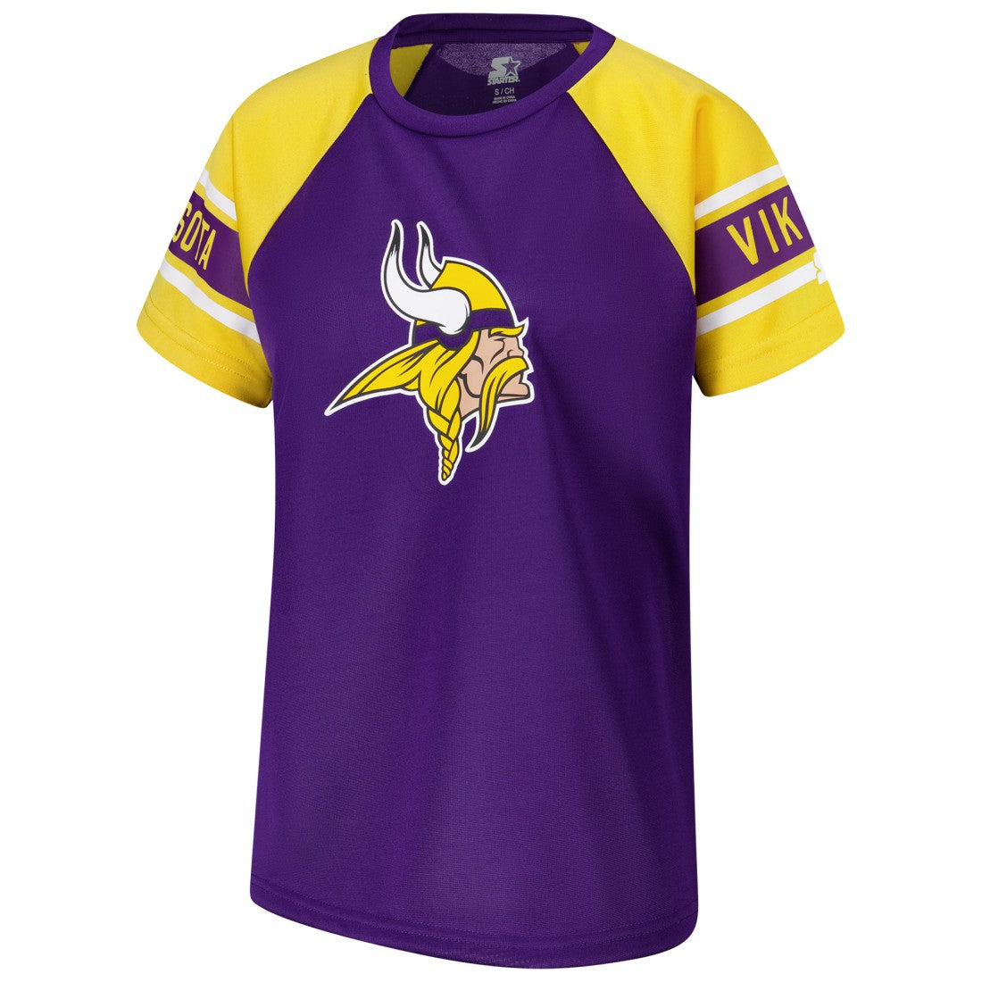 Minnesota Vikings Starter Women's 1st Rounder Color Block Raglan Top Purple | NFL
