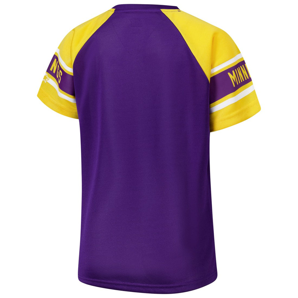 Minnesota Vikings Starter Women's 1st Rounder Color Block Raglan Top Purple | NFL