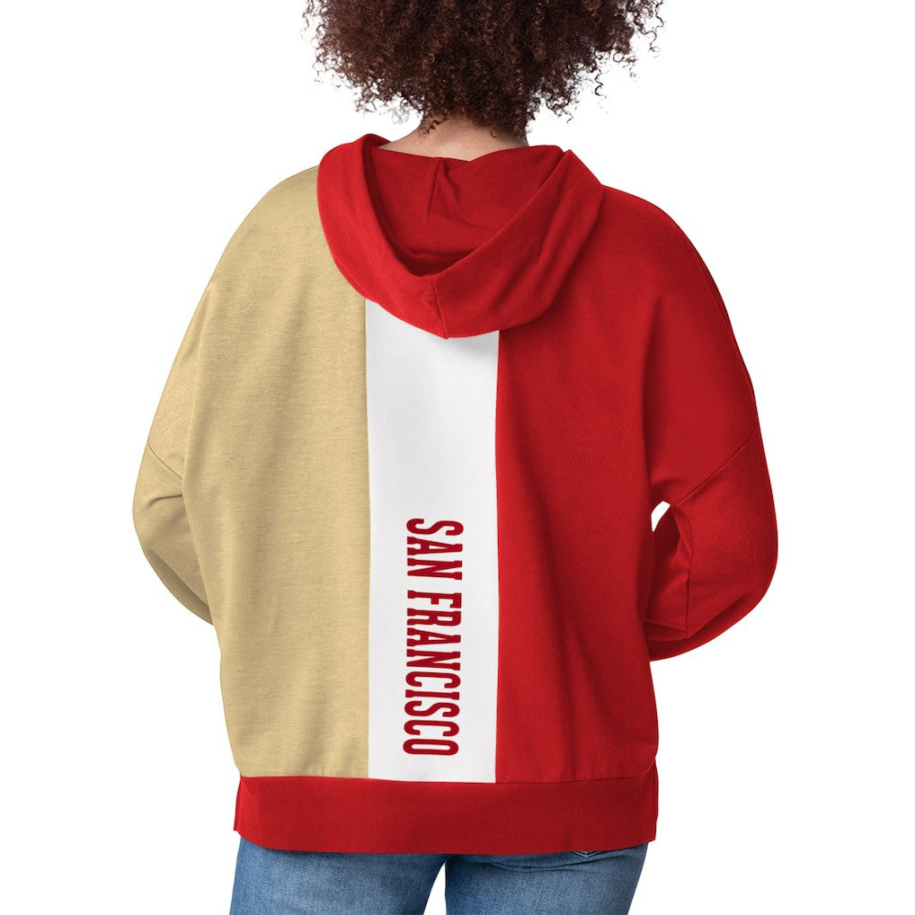 San Francisco 49ers Starter Women's Power Move Long Sleeve Pullover Hoodie Scarlet | NFL