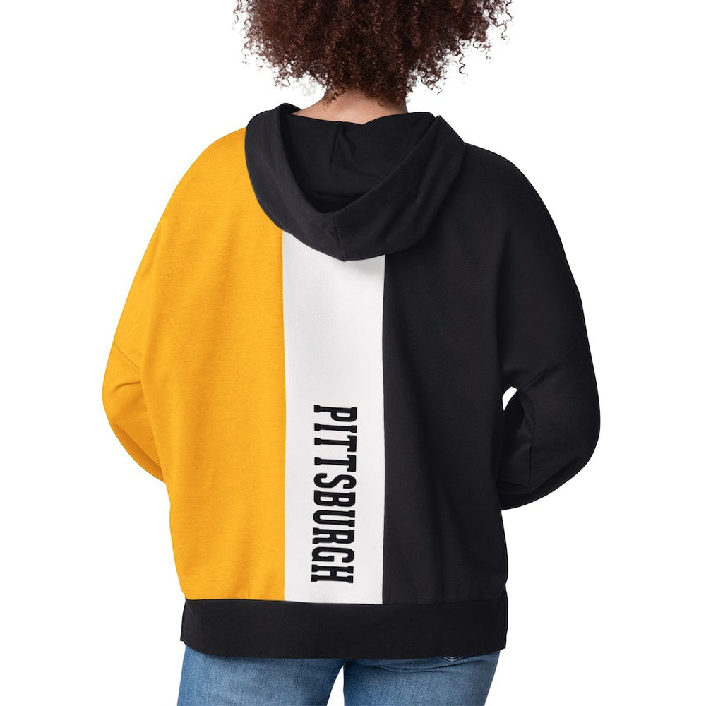 Pittsburgh Steelers Starter Women's Power Move Long Sleeve Pullover Hoodie Black | NFL
