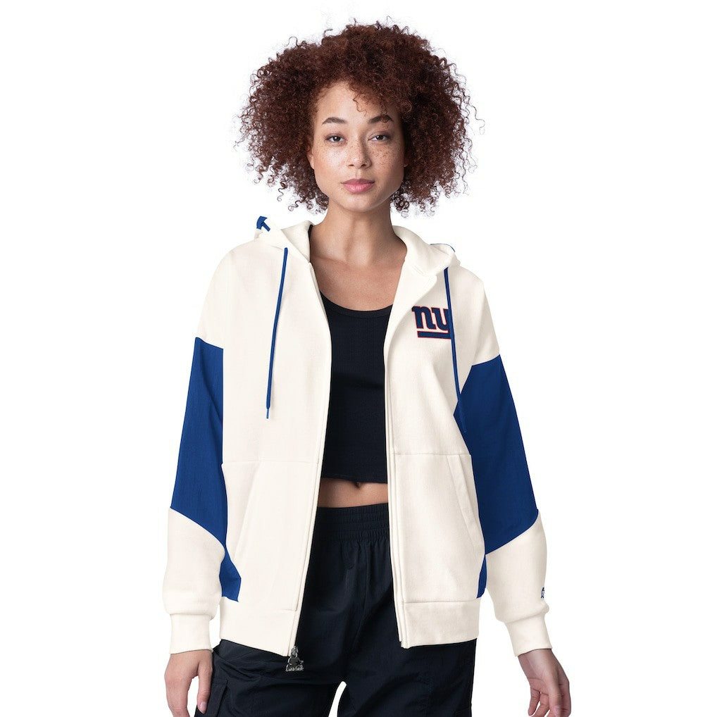 New York Giants Starter Women's Scrimmage Full-Zip Hoodie White | NFL