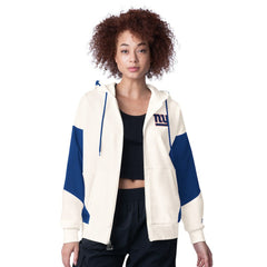 New York Giants Starter Women's Scrimmage Full-Zip Hoodie White | NFL