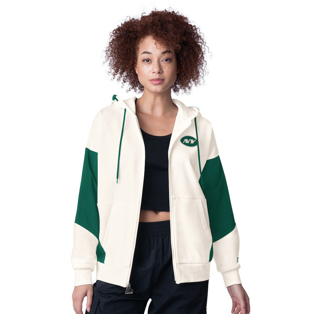 New York Jets Starter Women's Scrimmage Full-Zip Hoodie White | NFL