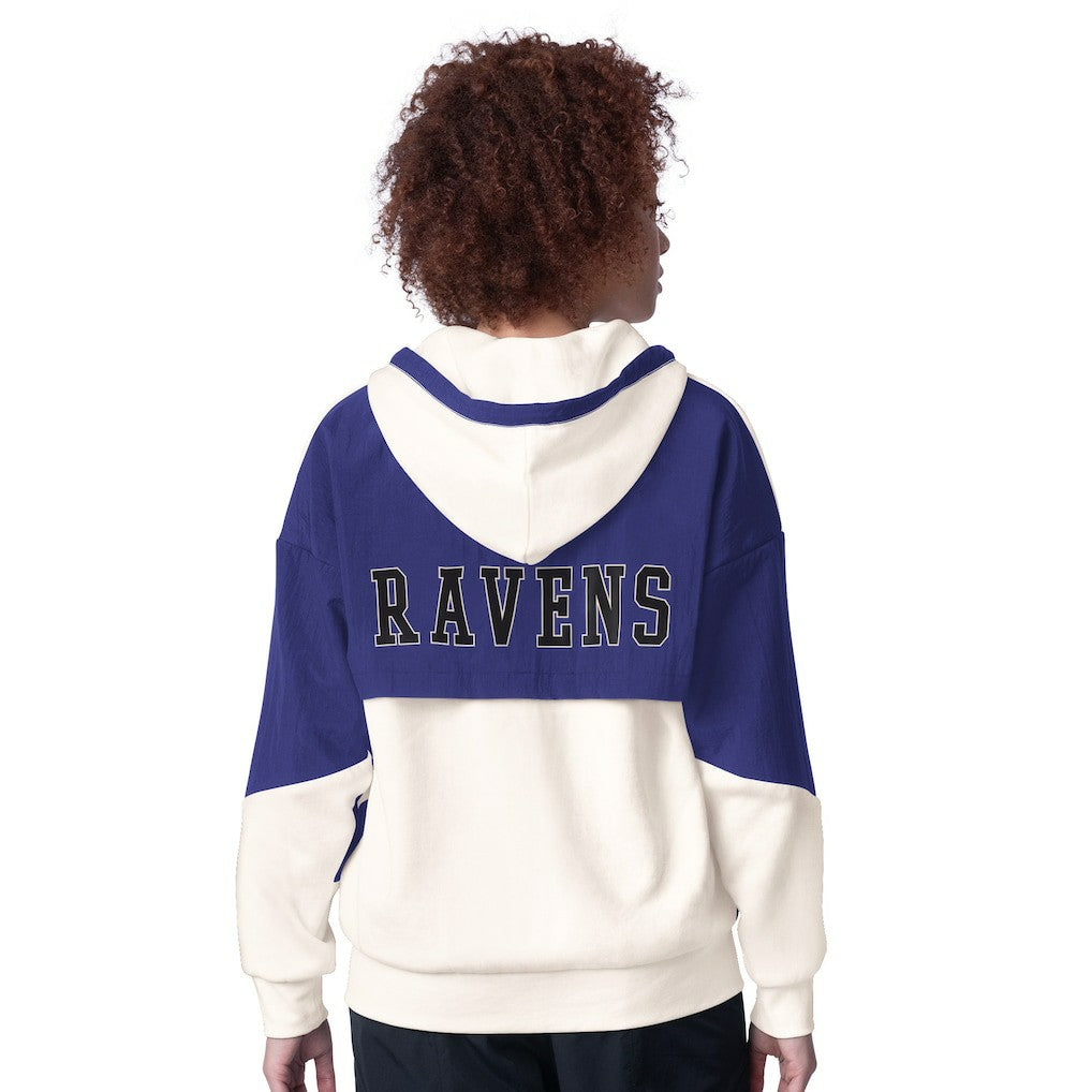 Baltimore Ravens Starter Women's Scrimmage Full-Zip Hoodie White | NFL