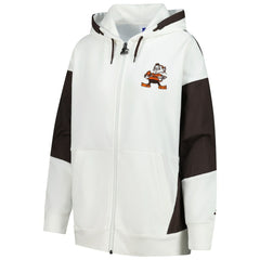 Cleveland Browns Starter Women's Scrimmage Full-Zip Hoodie White | NFL