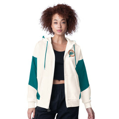 Miami Dolphins Starter Women's Scrimmage Full-Zip Hoodie White | NFL
