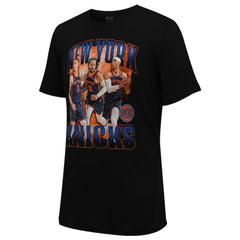Jalen Brunson, Donte DiVincenzo & Josh Hart New York Knicks Stadium Essentials Unisex Trio T-Shirt Black - NBA