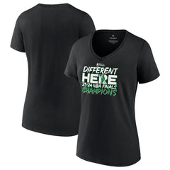 Boston Celtics Women's 2024 NBA Finals Champions Pump Fake Hometown Originals V-Neck T-Shirt Black - NBA