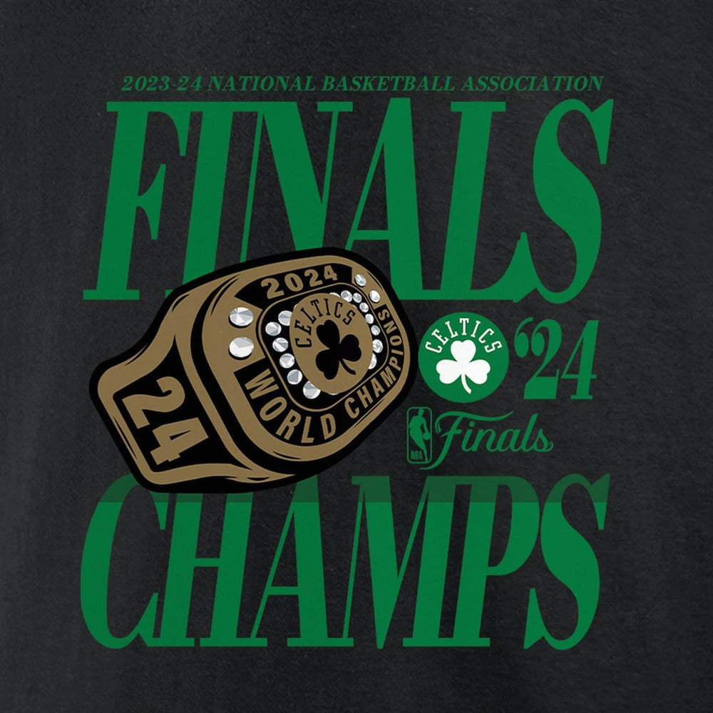 Boston Celtics 2024 NBA Finals Champions Ball Screen Ring T-Shirt Black - NBA