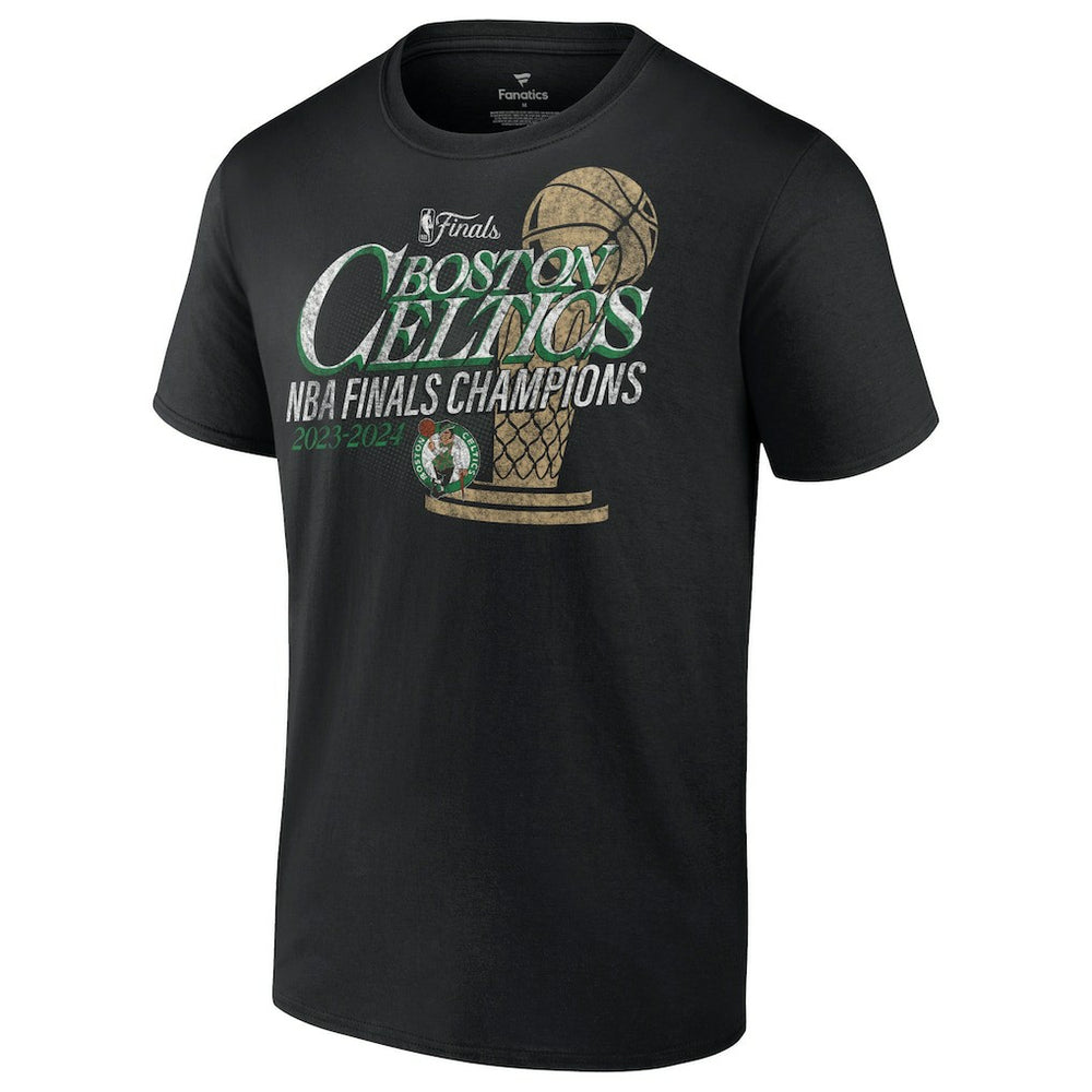Boston Celtics 2024 NBA Finals Champions Fast Break Finish Trophy T-Shirt Black - NBA