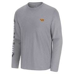 Washington Commanders Oasis Endzone Lux Long Sleeve T-Shirt Gray | Tommy Bahama