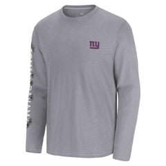 New York Giants Oasis Endzone Lux Long Sleeve T-Shirt Gray | Tommy Bahama