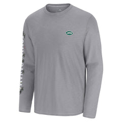 New York Jets Oasis Endzone Lux Long Sleeve T-Shirt Gray | Tommy Bahama