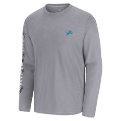 Detroit Lions Oasis Endzone Lux Long Sleeve T-Shirt Gray | Tommy Bahama