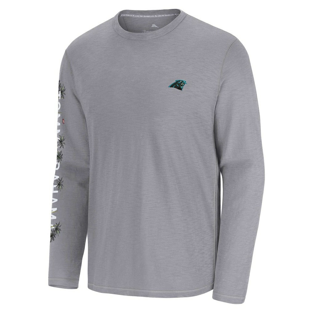 Carolina Panthers Oasis Endzone Lux Long Sleeve T-Shirt Gray | Tommy Bahama