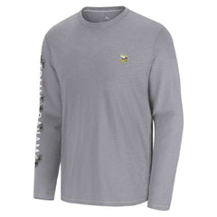 Minnesota Vikings Oasis Endzone Lux Long Sleeve T-Shirt Gray | Tommy Bahama
