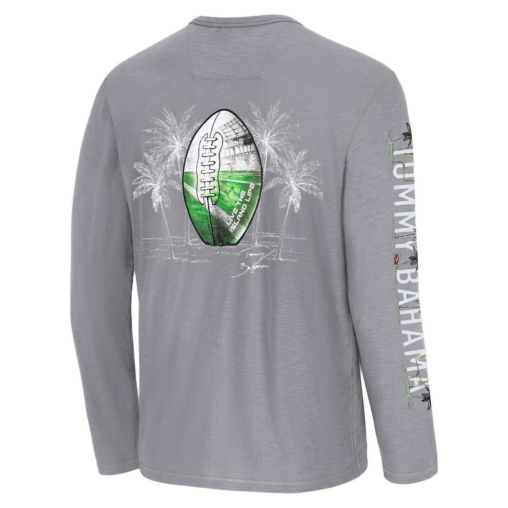 Minnesota Vikings Oasis Endzone Lux Long Sleeve T-Shirt Gray | Tommy Bahama