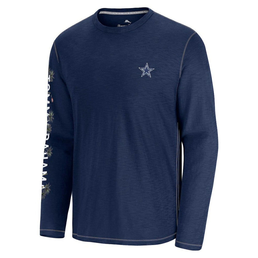 Dallas Cowboys Oasis Endzone Lux Long Sleeve T-Shirt Blue | Tommy Bahama