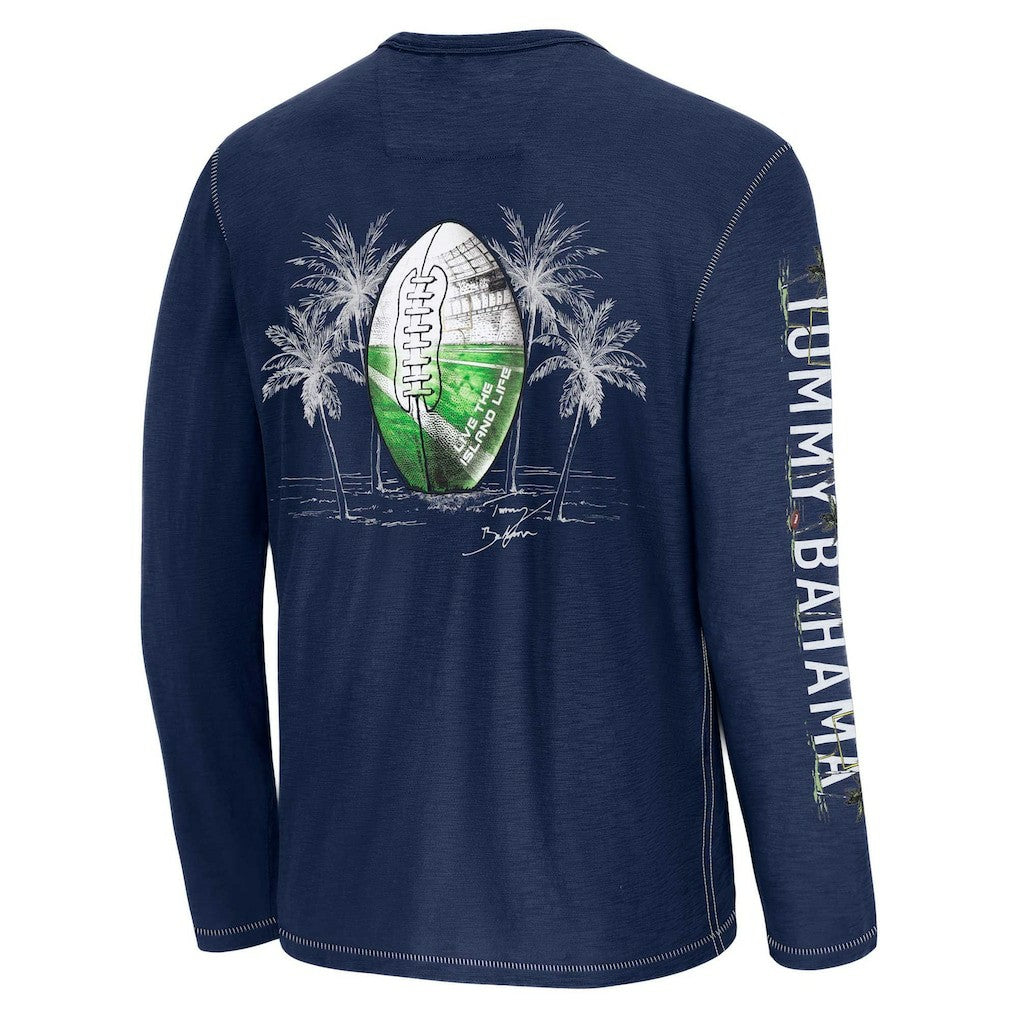 Dallas Cowboys Oasis Endzone Lux Long Sleeve T-Shirt Blue | Tommy Bahama