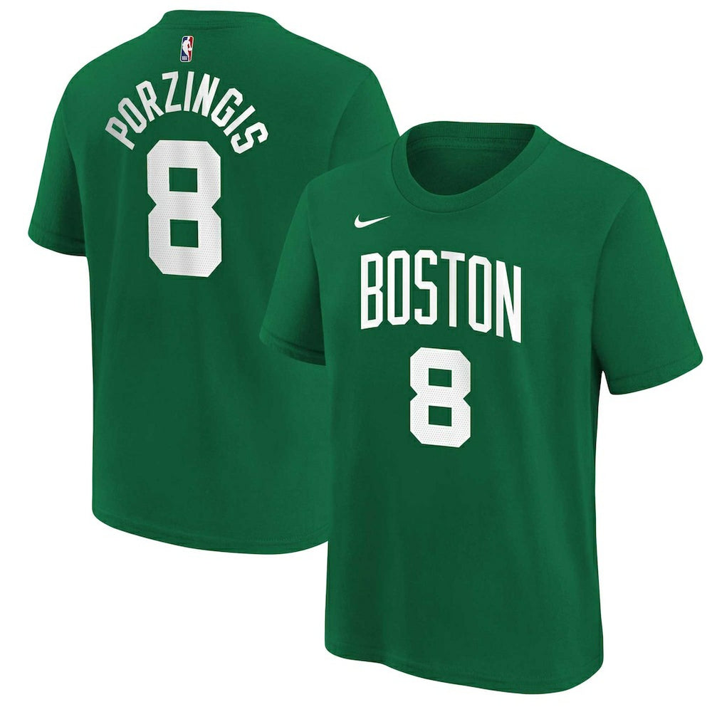 Kristaps Porzingis Boston Celtics Youth Icon Name & Number T-Shirt Kelly Green - NBA