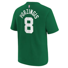 Kristaps Porzingis Boston Celtics Youth Icon Name & Number T-Shirt Kelly Green - NBA