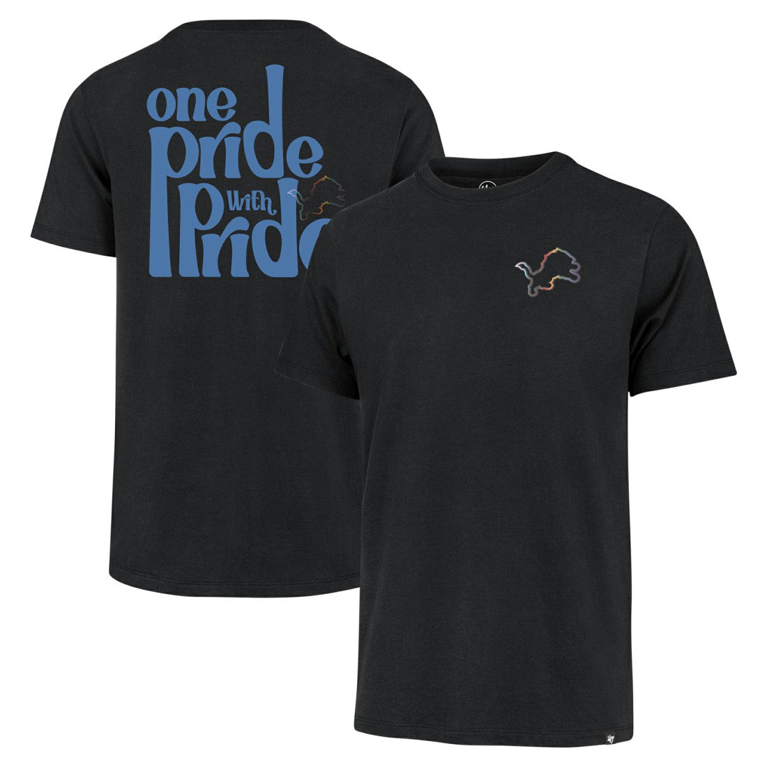 Detroit Lions '47 Pride Franklin T-Shirt Black | 47 brand