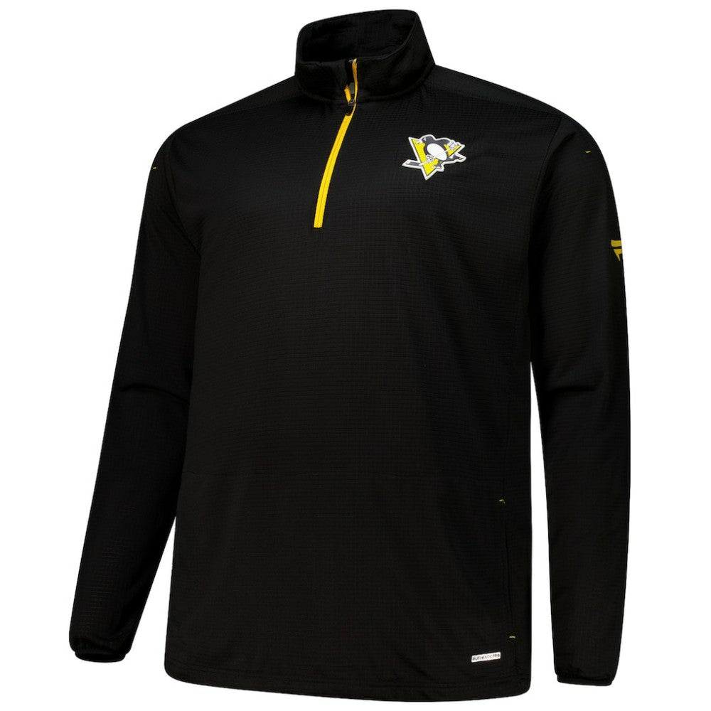 Pittsburgh Penguins Fanatics Big & Tall Authentic Pro Quarter-Zip Top - Black - NHL