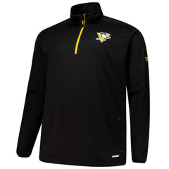 Pittsburgh Penguins Fanatics Big & Tall Authentic Pro Quarter-Zip Top - Black - NHL