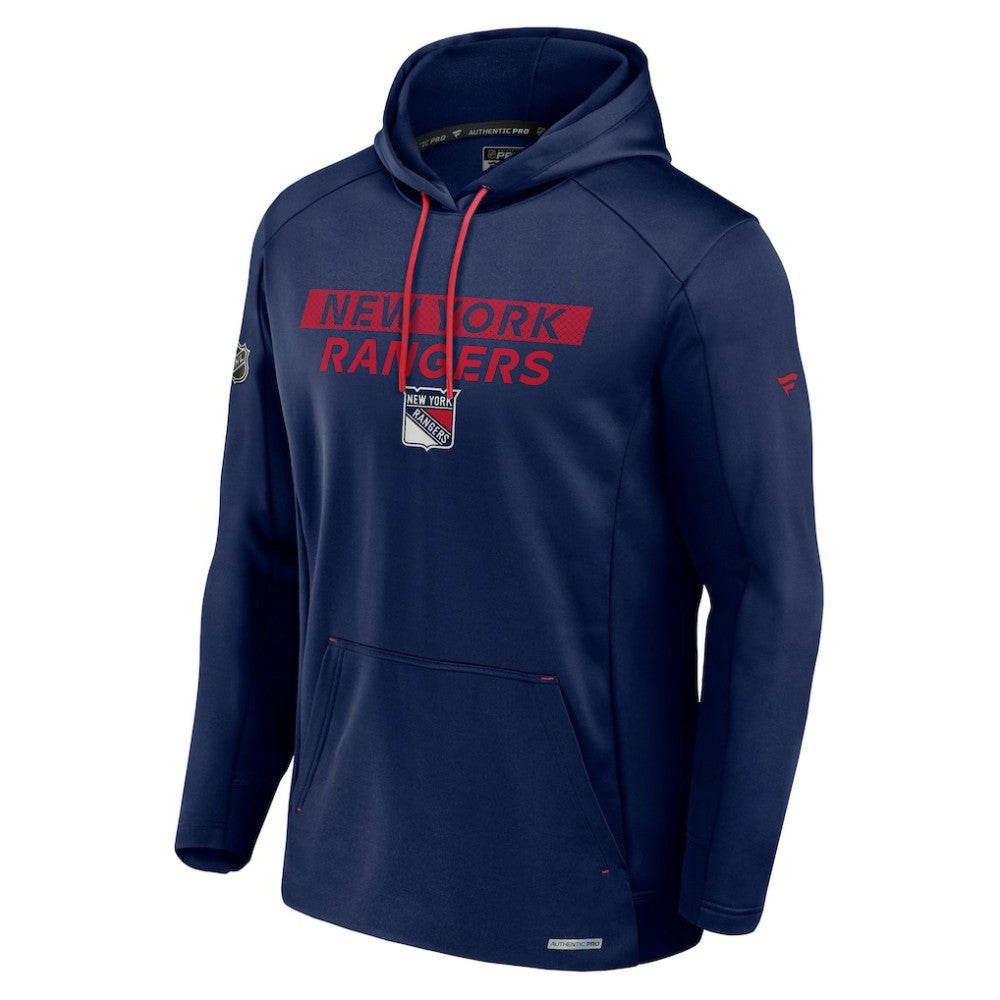 New York Rangers Fanatics Big & Tall Authentic Pro Pullover Hoodie - Blue - NHL