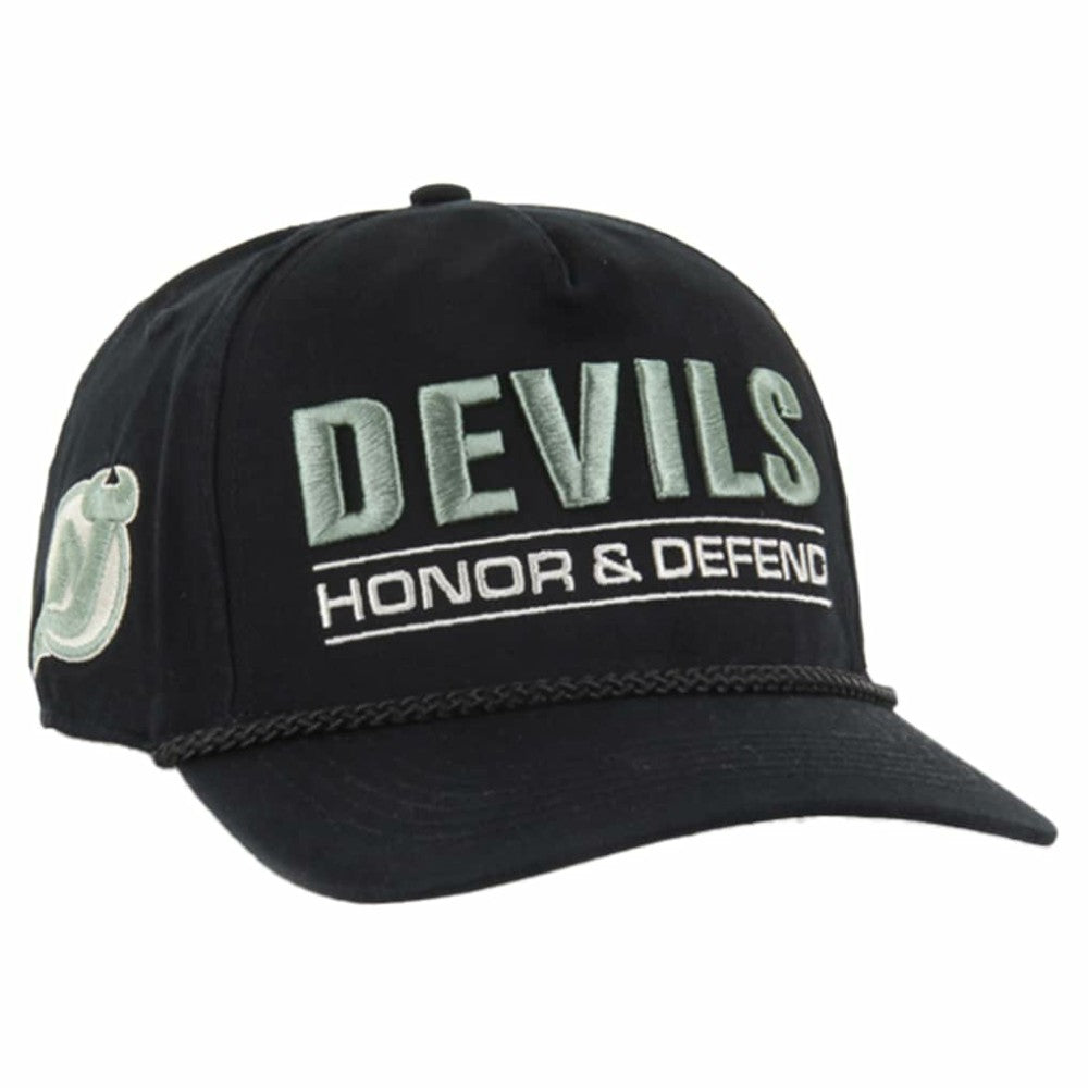 New Jersey Devils '47 OHT Military Appreciation Homeland Honor and Defend Hitch Adjustable Hat - Black - NHL
