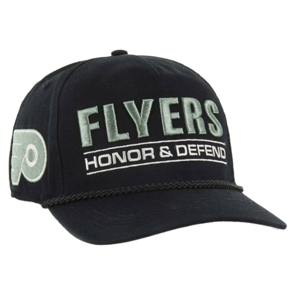 Philadelphia Flyers '47 OHT Military Appreciation Homeland Honor and Defend Hitch Adjustable Hat - Black - NHL