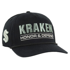 Seattle Kraken '47 OHT Military Appreciation Homeland Honor and Defend Hitch Adjustable Hat - Black - NHL