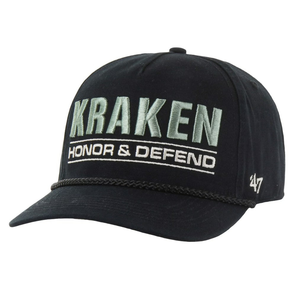 Seattle Kraken '47 OHT Military Appreciation Homeland Honor and Defend Hitch Adjustable Hat - Black - NHL