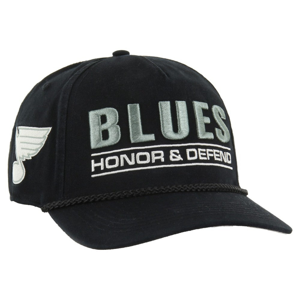 St. Louis Blues '47 OHT Military Appreciation Homeland Honor and Defend Hitch Adjustable Hat - Black - NHL