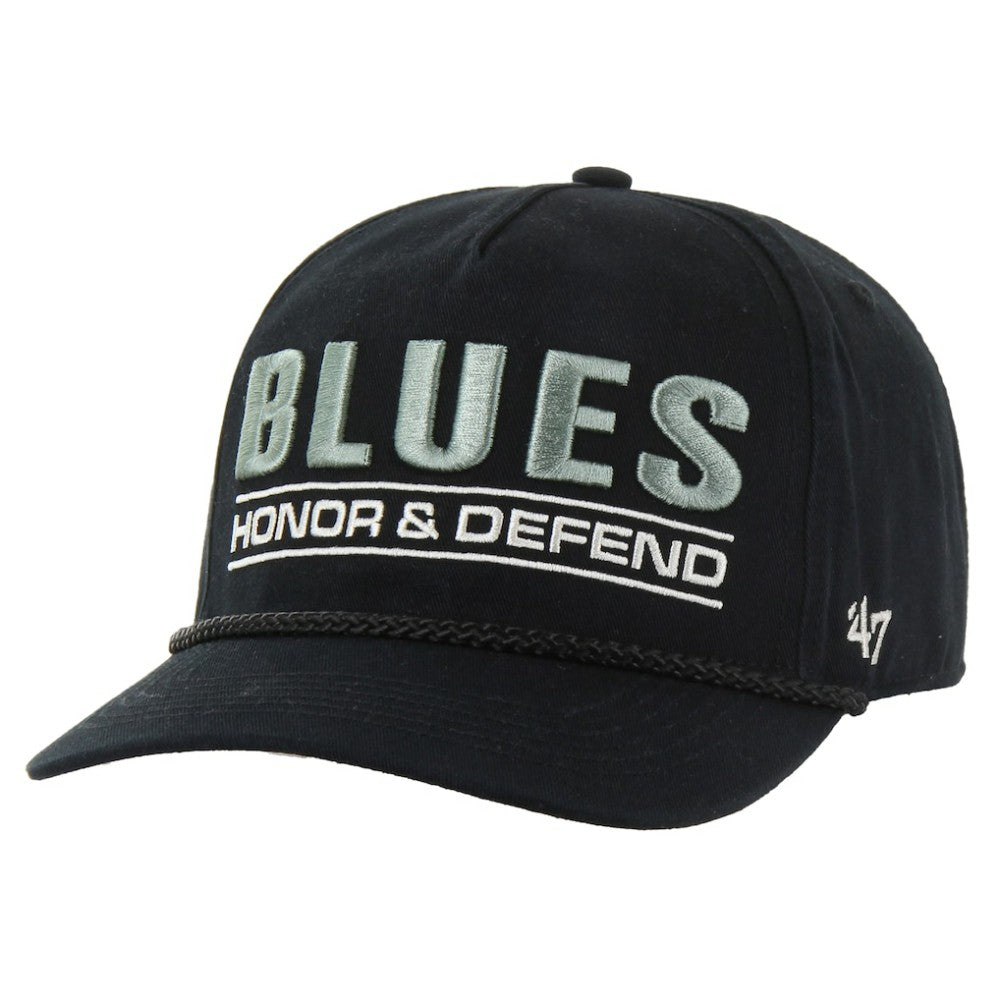 St. Louis Blues '47 OHT Military Appreciation Homeland Honor and Defend Hitch Adjustable Hat - Black - NHL