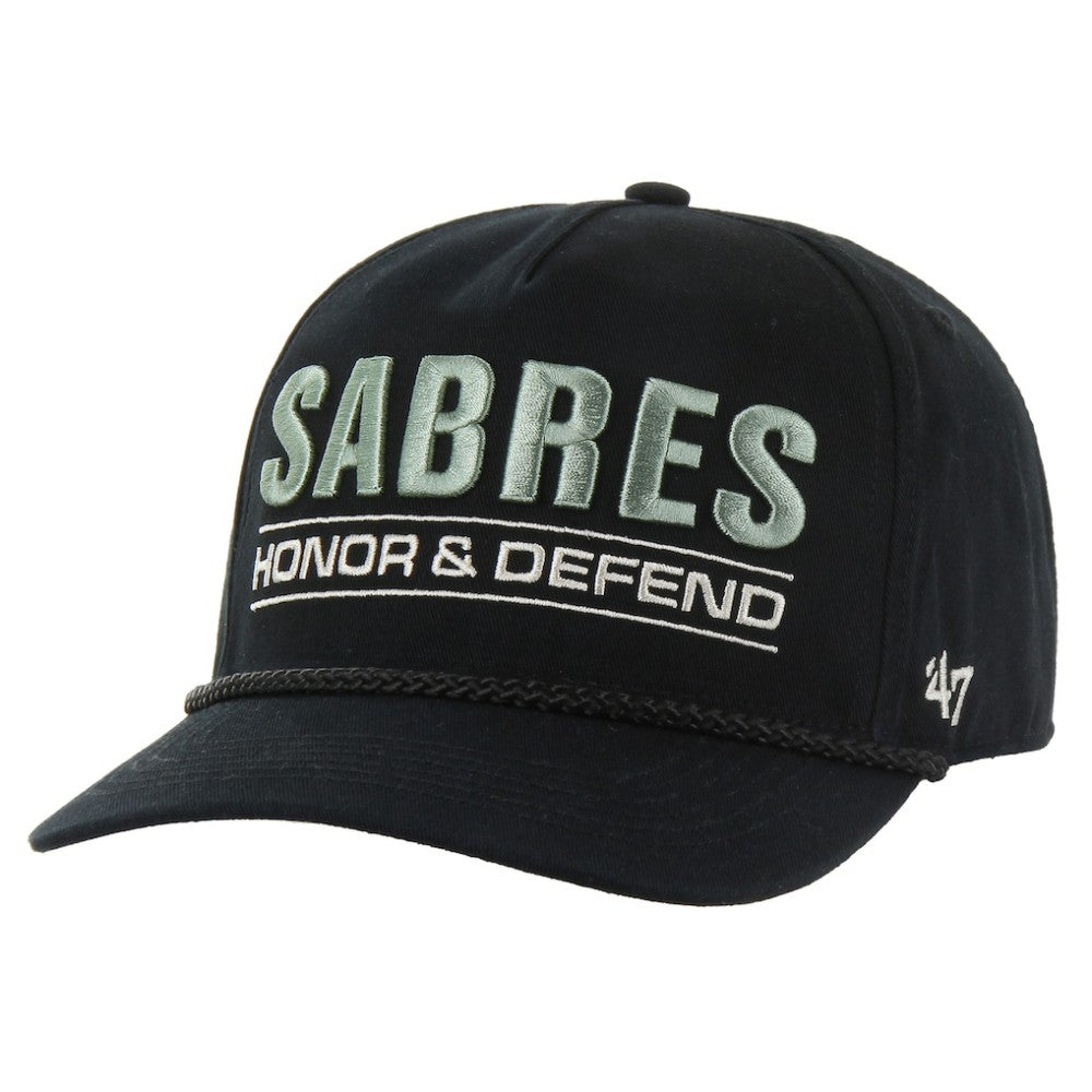 Buffalo Sabres '47 OHT Military Appreciation Homeland Honor and Defend Hitch Adjustable Hat - Black - NHL
