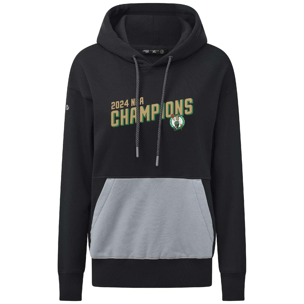 Boston Celtics Levelwear Women's 2024 NBA Finals Champions Bonfire Pullover Hoodie Black - NBA