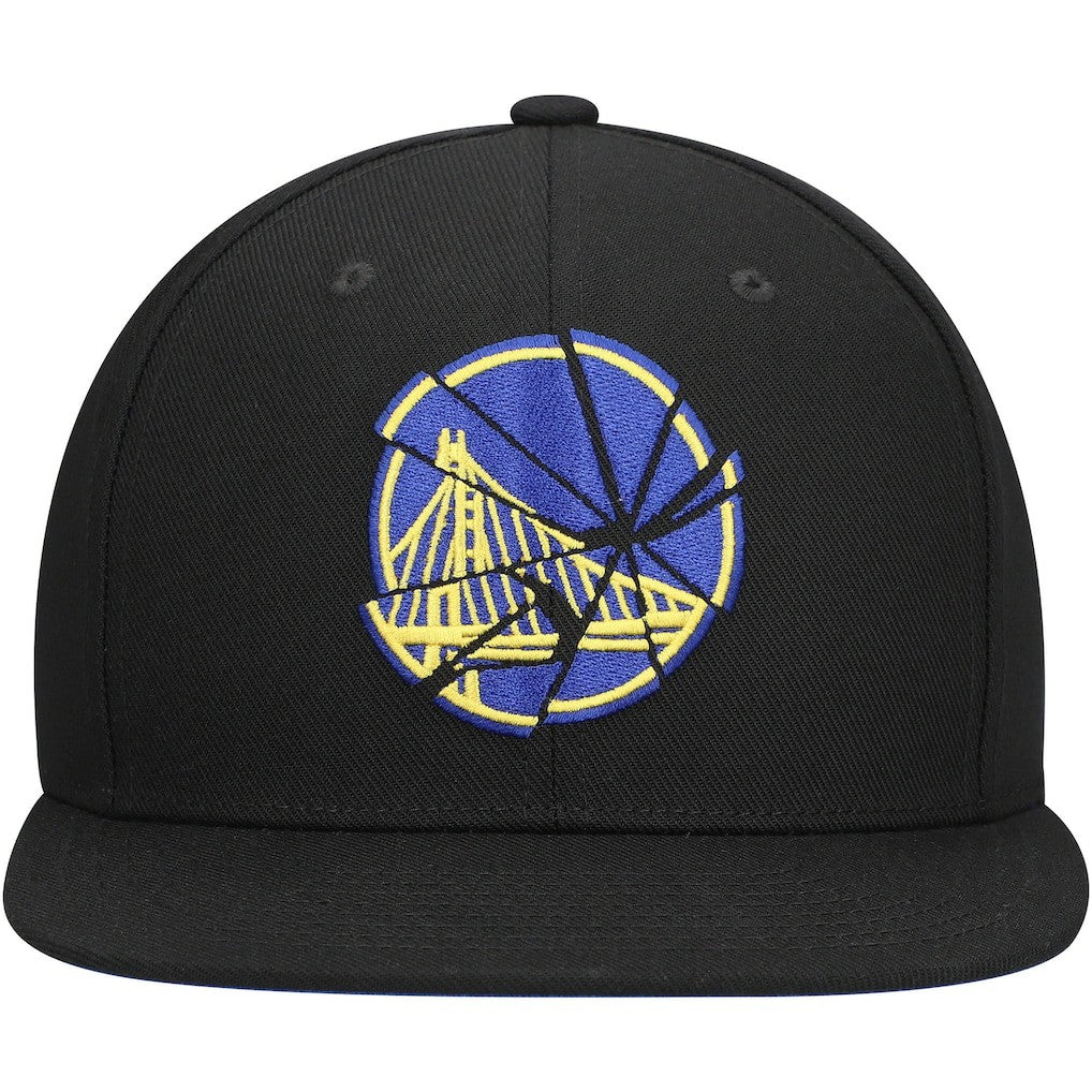 Golden State Warriors Shattered Snapback Hat Black - NBA