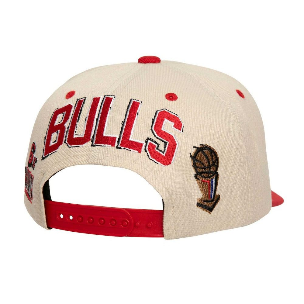 Chicago Bulls 6x NBA Champions Soul Legacy Defined Snapback Hat Cream/Red - NBA
