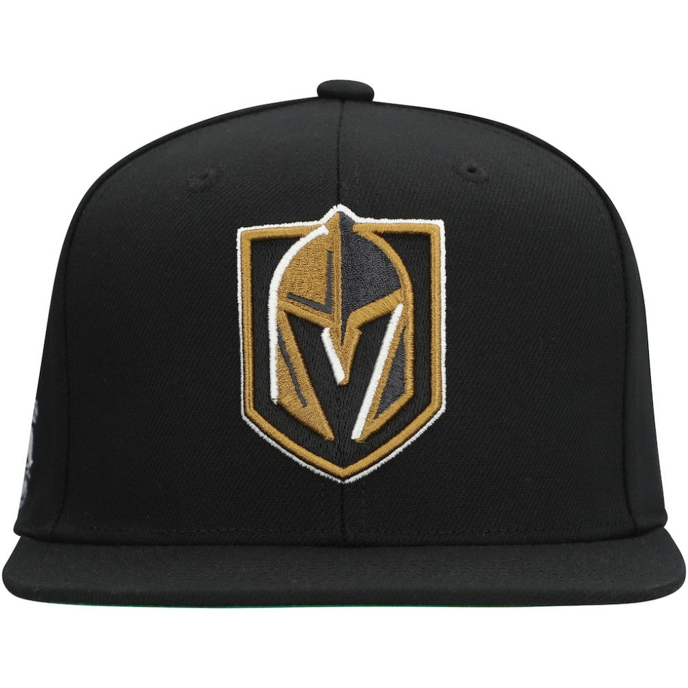 Vegas Golden Knights Mitchell & Ness Core Top Spot Snapback Hat - Black - NHL
