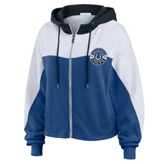 Indianapolis Colts WEAR by Erin Andrews Women's Plus Size Color Block Full-Zip Hoodie Royal | NFL