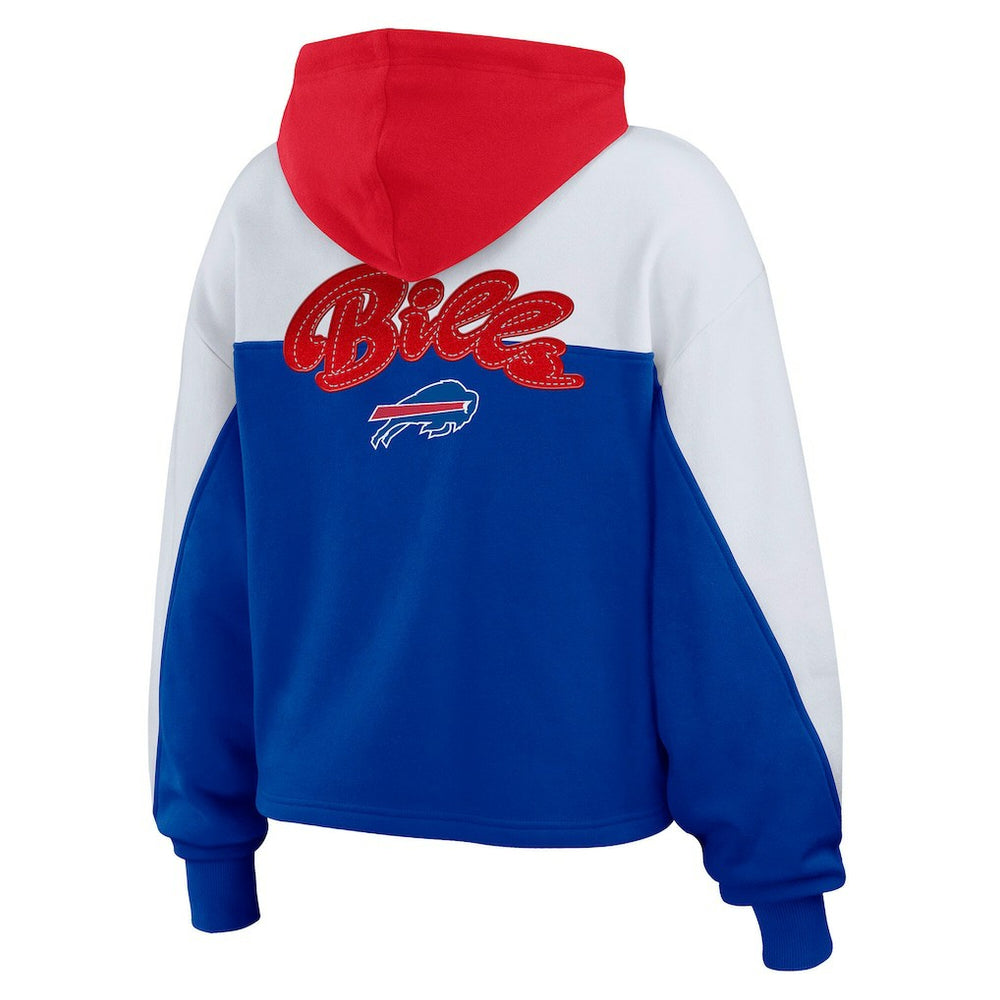 Buffalo Bills WEAR by Erin Andrews Women's Plus Size Color Block Full-Zip Hoodie Royal | NFL