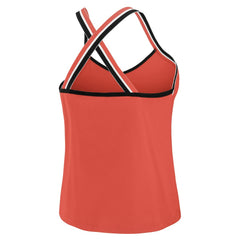 Kansas City Chiefs WEAR by Erin Andrews Women's Cross Strap Tri-Blend Tank Top Red | NFL