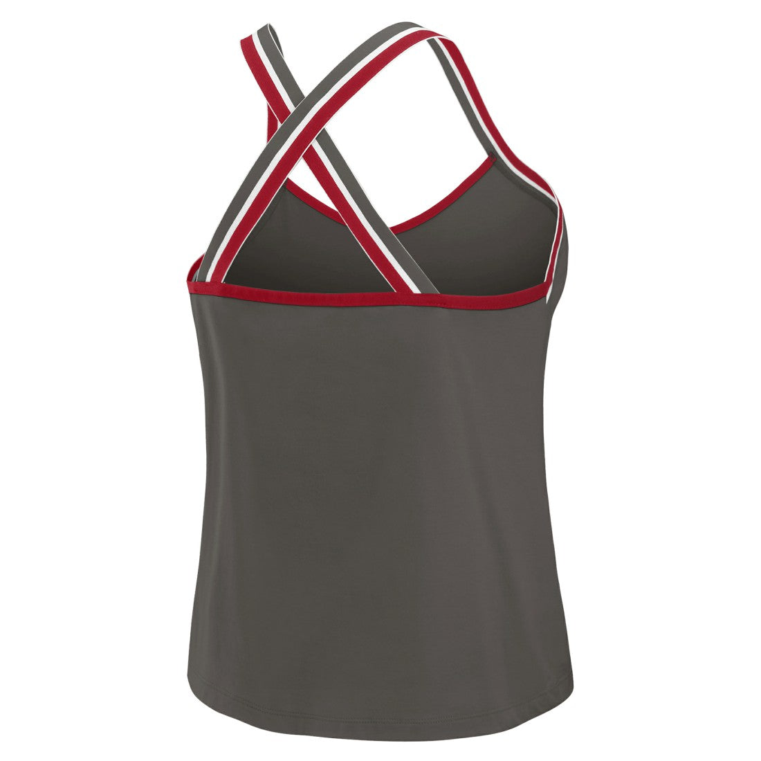 Tampa Bay Buccaneers WEAR by Erin Andrews Women's Cross Strap Tri-Blend Tank Top Pewter | NFL