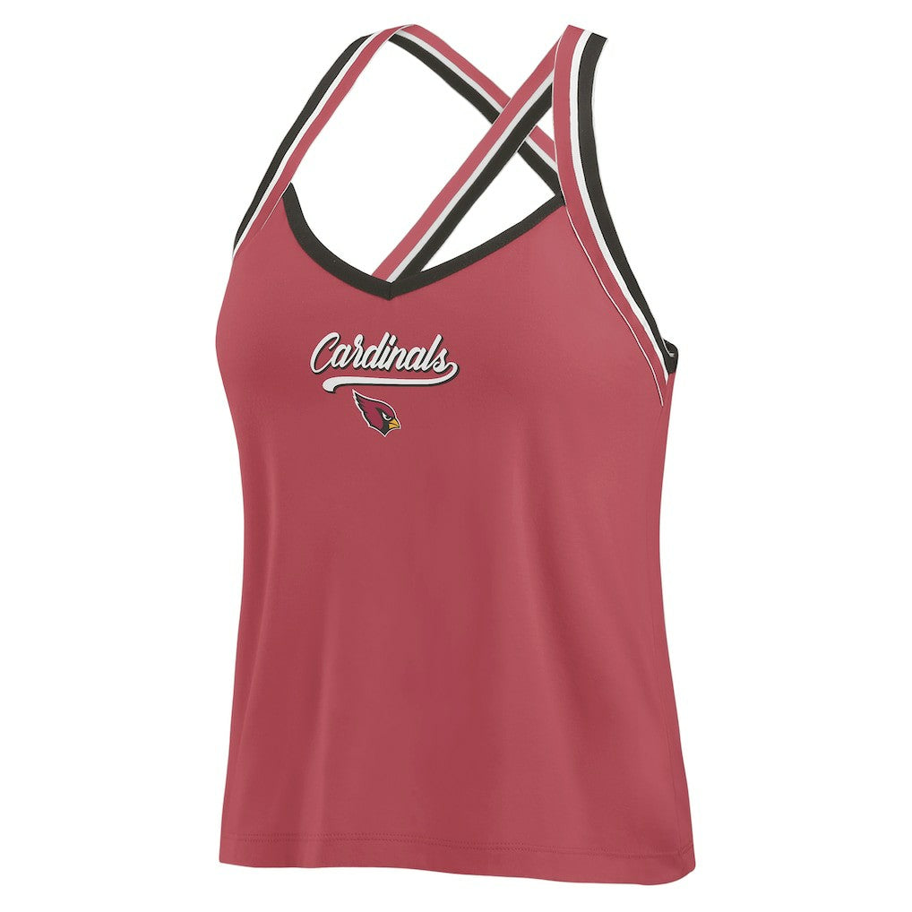 Arizona Cardinals WEAR by Erin Andrews Women's Cross Strap Tri-Blend Tank Top Cardinal | NFL